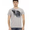 Short Sleeve T-shirt with Round Neck – Front Print – 3XL