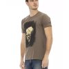 Short Sleeve Round Neck T-shirt with Front Print – 3XL