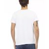 Short Sleeve V-Neck T-Shirt with Chest Print 2XL Men