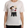 DOLCE & GABBANA Figure Family Silk T-Shirt Women – 36 IT