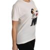 DOLCE & GABBANA Figure Family Silk T-Shirt Women – 36 IT