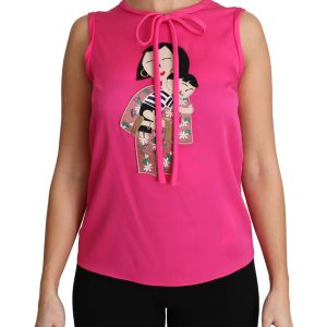 Stunning Dolce & Gabbana Family Silk Tank Top Shirt Women