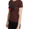 EXTE Round Neck Short Sleeve Top with Logo Details 42 IT Women