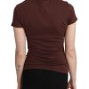 EXTE Round Neck Short Sleeve Top with Logo Details 42 IT Women