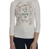 EXTE White Printed Turtle Neck Blouse Women – 38 IT