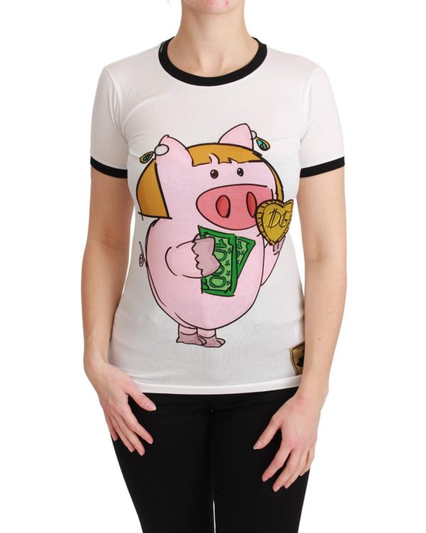 Dolce & Gabbana Year of the Pig Crewneck T-shirt Women – 36 IT