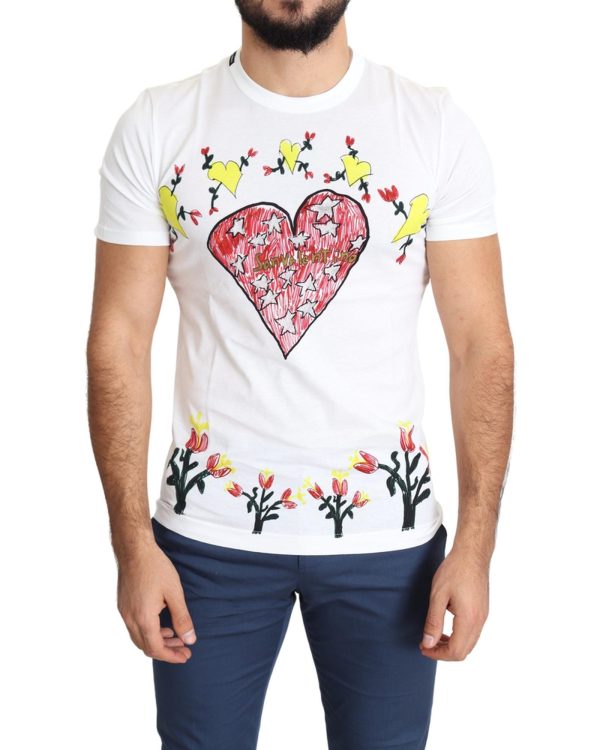 Saint Valentine Print Crew Neck Short Sleeves T-shirt Men – 46 IT