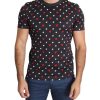 Gorgeous Dolce & Gabbana Dark Gray Hearts Print T-Shirt Men – 48 IT