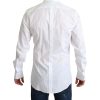 Dolce & Gabbana White Cotton Poplin Shirt with Contrasting Buttons 38 IT Men