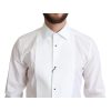 Dolce & Gabbana White Cotton Poplin Shirt with Contrasting Buttons 38 IT Men