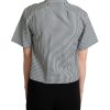 Checkered Design Collared Polo with Short Sleeves Women – 40 IT