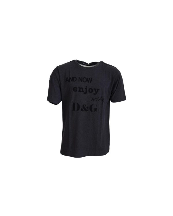 Authentic Dolce & Gabbana Short Sleeve Crew Neck T-Shirt Men – 50 IT