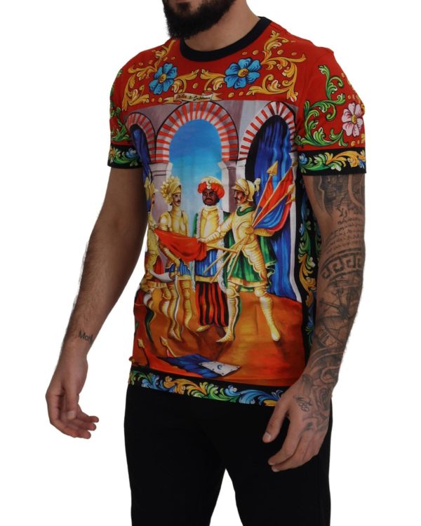 Majolica Soldier Print Crewneck T-Shirt Men – 44 IT