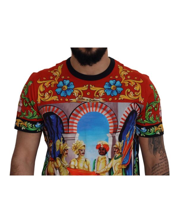 Majolica Soldier Print Crewneck T-Shirt Men – 44 IT