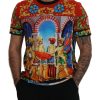 Majolica Soldier Print Crewneck T-Shirt Men – 44 IT