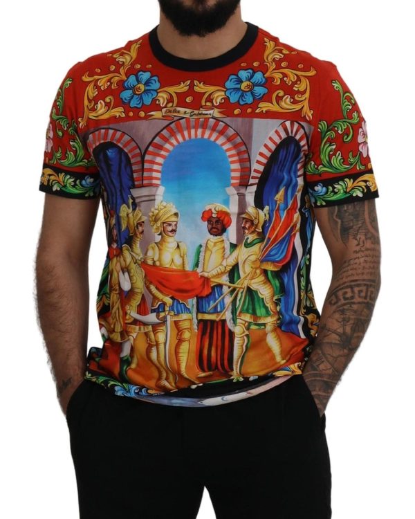 Majolica Soldier Print Crewneck T-Shirt Men – 44 IT