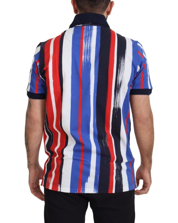 100% Authentic Dolce & Gabbana Striped Polo T-Shirt Men – 48 IT