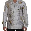 Stunning Dolce & Gabbana Casual Pajama Look Satin Shirt Men – S