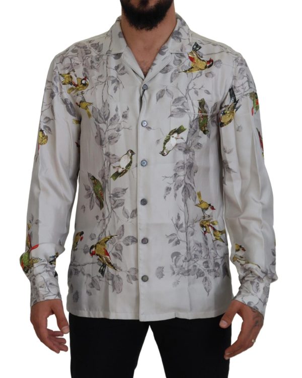 Stunning Dolce & Gabbana Casual Pajama Look Satin Shirt Men – S