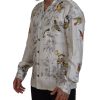 Stunning Dolce & Gabbana Casual Pajama Look Satin Shirt Men – S