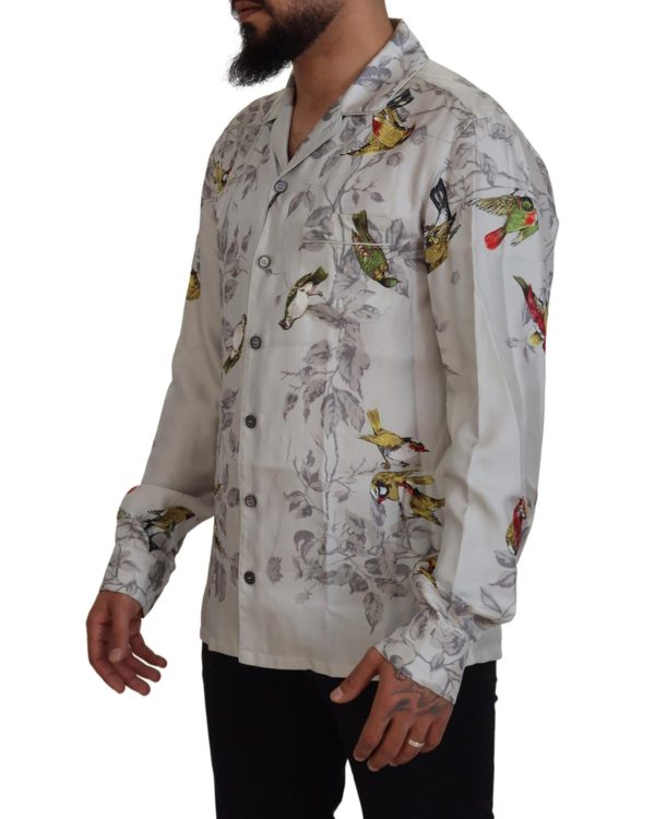 Stunning Dolce & Gabbana Casual Pajama Look Satin Shirt Men – S