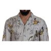 Stunning Dolce & Gabbana Casual Pajama Look Satin Shirt Men – S