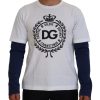 Dolce & Gabbana Crew-neck Pullover Sweater with Logo Details Men – 48 IT