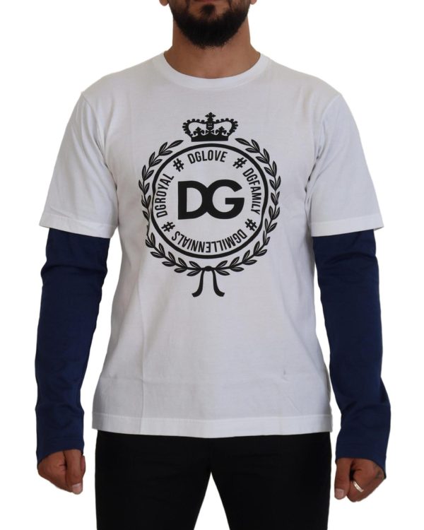 Dolce & Gabbana Crew-neck Pullover Sweater with Logo Details Men – 48 IT