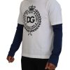 Dolce & Gabbana Crew-neck Pullover Sweater with Logo Details Men – 48 IT