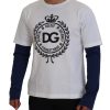 Dolce & Gabbana Crew-neck Pullover Sweater with Logo Details Men – 48 IT