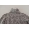 Stunning Gray Long Sleeve Wool-Blend Sweater Men – 46 IT