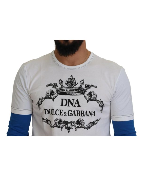 Authentic Dolce & Gabbana Crewneck Pullover Sweater with DNA Motive Men – 50 IT