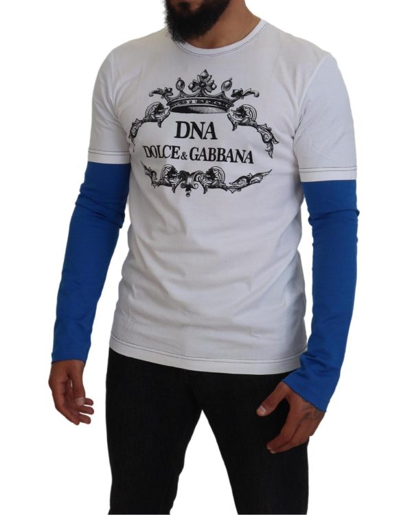 Authentic Dolce & Gabbana Crewneck Pullover Sweater with DNA Motive Men – 50 IT