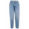 High-waisted Regular Fit Womens Jeans with Ruined Detail Women – W27 US