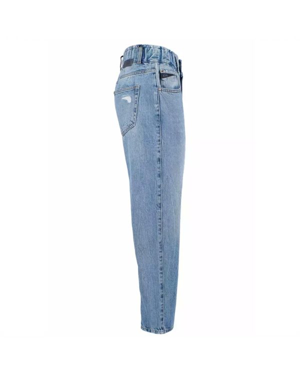 High-waisted Regular Fit Womens Jeans with Ruined Detail Women – W27 US