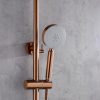 2023 Brushed Rose Gold Copper Solid Stainless Steel 304 made shower set w diverter 200 mm head sprayer hand held head