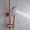 2023 Brushed Rose Gold Copper Solid Stainless Steel 304 made shower set w diverter 200 mm head sprayer hand held head