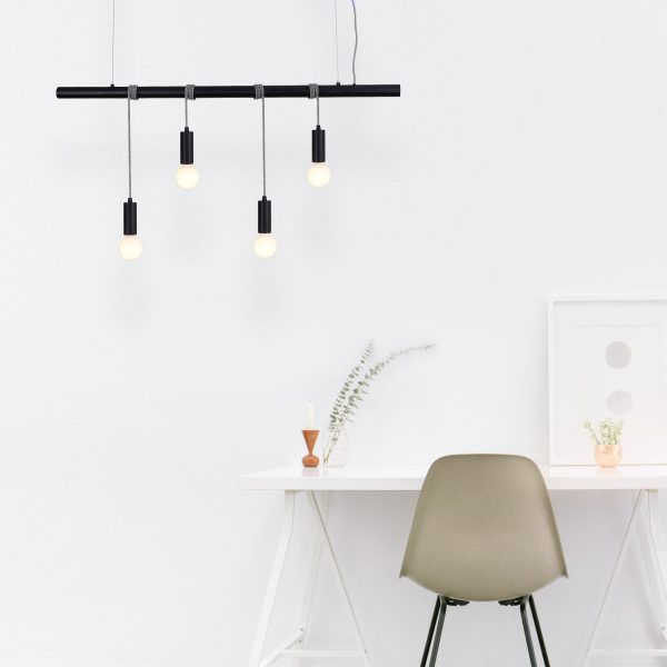 Bikkel 4 Lights Pendant Light – Black