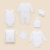 6PC Essentials Pack – Pure White – 0 to 3 month