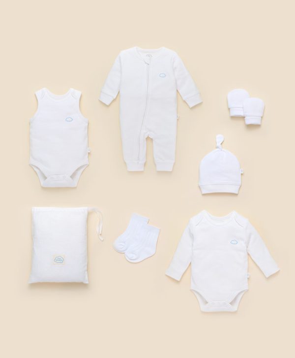 6PC Essentials Pack – Pure White – 0 to 3 month