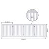 Four Panel Freestanding Dog Gate, White