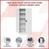 Two-Door Shelf Office Gym Filing Storage Locker Cabinet Safe