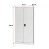 Two-Door Shelf Office Gym Filing Storage Locker Cabinet Safe