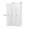 Three-Door Side by Side Office Gym Shed Storage Locker