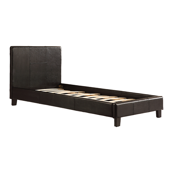 Marden Single PU Leather Bed Frame – Black