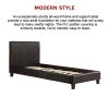 Marden Single PU Leather Bed Frame – Black