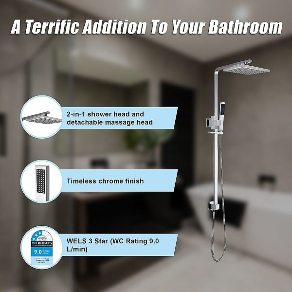 2-in-1 Massage Hand Shower & Head Tap Bathroom Mixer