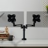 Two-Screen 10-25″ Desk Monitor TV Plasma LED LCD Work Mount