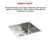 490x440mm Handmade Stainless Steel Undermount / Topmount Kitchen Laundry Sink with Waste