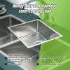 490x440mm Handmade Stainless Steel Undermount / Topmount Kitchen Laundry Sink with Waste